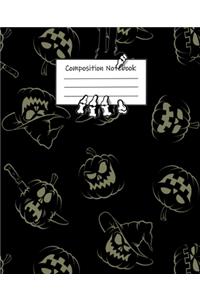 Halloween Abstract Pattern Volume 11 Wide Ruled Journal