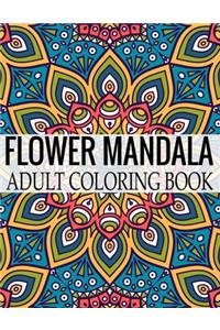 Flower Mandala Adult Coloring Book
