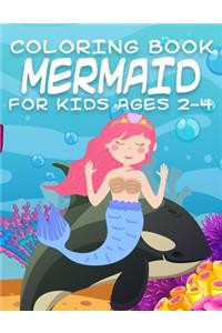 Mermaid Coloring Book for Kids Ages 2-4