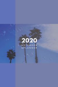 2020 Lined Notebook & Planner, Soft Cover 6x9 College Ruled, Blue