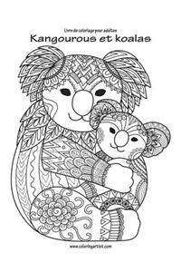 Livre de coloriage pour adultes Kangourous et koalas 1