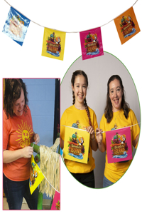 Vacation Bible School (Vbs) 2021 Discovery on Adventure Island LOGO String Flags