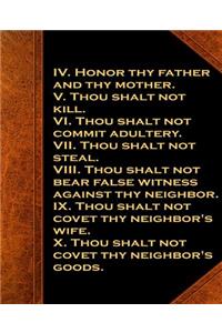 Religious School Composition Book Last 7 Commandments Vintage Style Traditional
