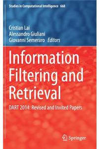 Information Filtering and Retrieval