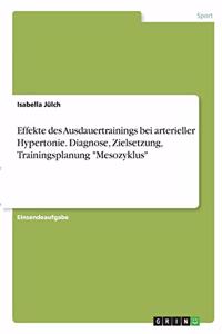 Effekte des Ausdauertrainings bei arterieller Hypertonie. Diagnose, Zielsetzung, Trainingsplanung 