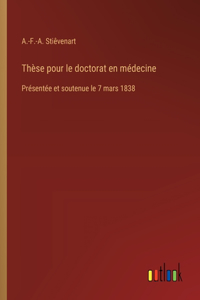 Thèse pour le doctorat en médecine