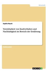 Vereinbarkeit von Kaufverhalten und Nachhaltigkeit im Bereich der Ernährung