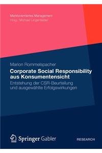 Corporate Social Responsibility Aus Konsumentensicht