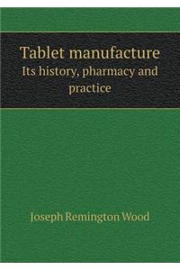 Tablet Manufacture Its History, Pharmacy and Practice