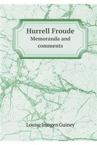 Hurrell Froude Memoranda and Comments