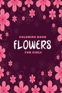 Flowers coloring book for girls