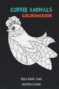 Coffee Animals - Coloring Book - Relaxing and Inspiration