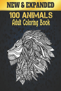 NEW Adult Coloring Book 100 Animals