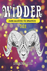 Jumbo Malbücher für Erwachsene - Einfaches Level - Tier - Widder