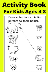 Activity Book For Kids Ages 4-8