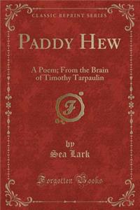 Paddy Hew: A Poem; From the Brain of Timothy Tarpaulin (Classic Reprint)