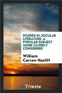 Studies in Jocular Literature