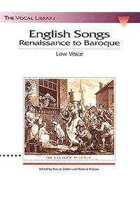 English Songs: Renaissance to Baroque