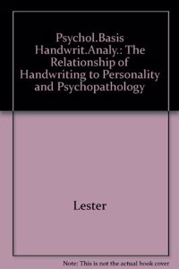 Psychological Basis of Handwri