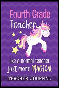 Fourth Grade Teacher like a normal teacher just more Magical Teacher Journal