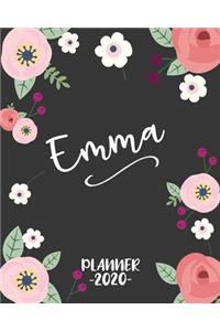 Emma: Personalized Name Weekly Planner. Monthly Calendars, Daily Schedule, Important Dates, Goals and Thoughts all in One!