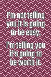 I'm Not Telling You It's Going to Be Easy. I'm Telling You It's Going to Be Worth It