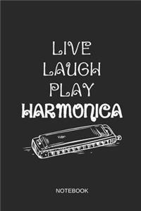 Live Laugh Play Harmonica Notebook