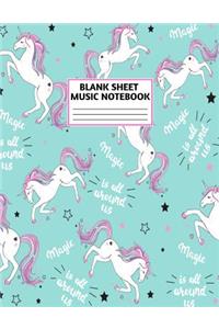 Blank Sheet Music Notebook