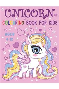 Unicorn Colouring Book for Kids Ages 4-12