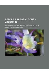 Report & Transactions (Volume 12)