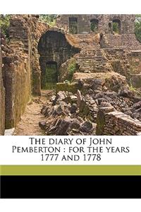 diary of John Pemberton