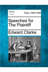 Speeches for the Plaintiff