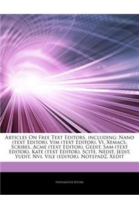 Articles on Free Text Editors, Including