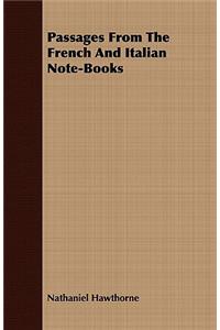 Passages from the French and Italian Note-Books
