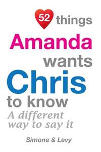 52 Things Amanda Wants Chris To Know