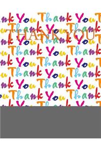 Thank You: Blank Journal Ruled with Lines