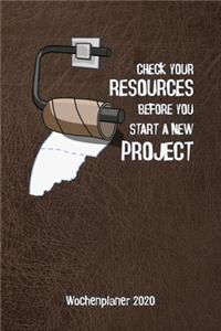 Wochenplaner und Kalender 2020 Projektleiter