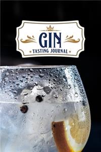 Gin Alcohol Distillery Tasting Sampling Costing Journal Notebook Diary Log Book - Drops on Glass