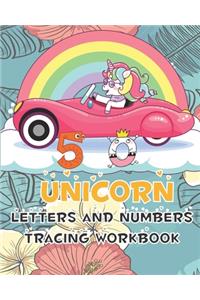 Unicorn Letters and numbers Tracing Workbook