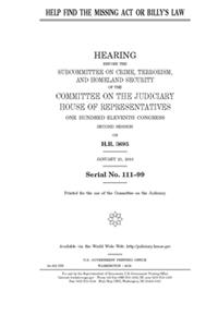 Help Find the Missing Act, or Billy's Law