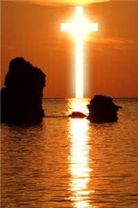 2020 Weekly Planner Glowing Cross Over Water Reflection Sunrise Sunset 134 Pages