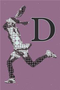 D Monogram Initial Tennis Journal
