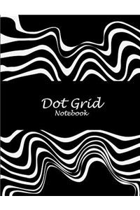 Dot Grid Notebook: Black Art Work, 8.5