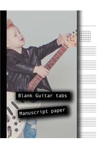 Blank Guitar tabs manuscript paper