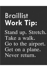 Braillist Work Tip