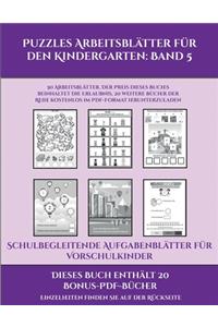 Schulbegleitende Aufgabenblätter für Vorschulkinder (Puzzles Arbeitsblätter für den Kindergarten