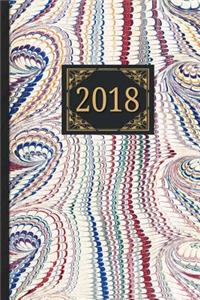 2018 Diary Black Gold Design