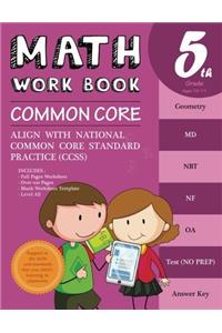 5th Grade Math Workbook Common Core Math