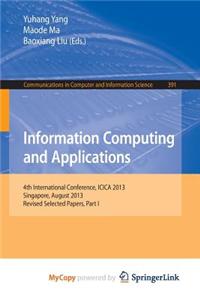 Information Computing and Applications