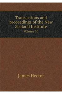 Transactions and Proceedings of the New Zealand Institute Volume 16